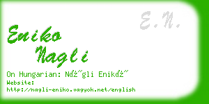 eniko nagli business card